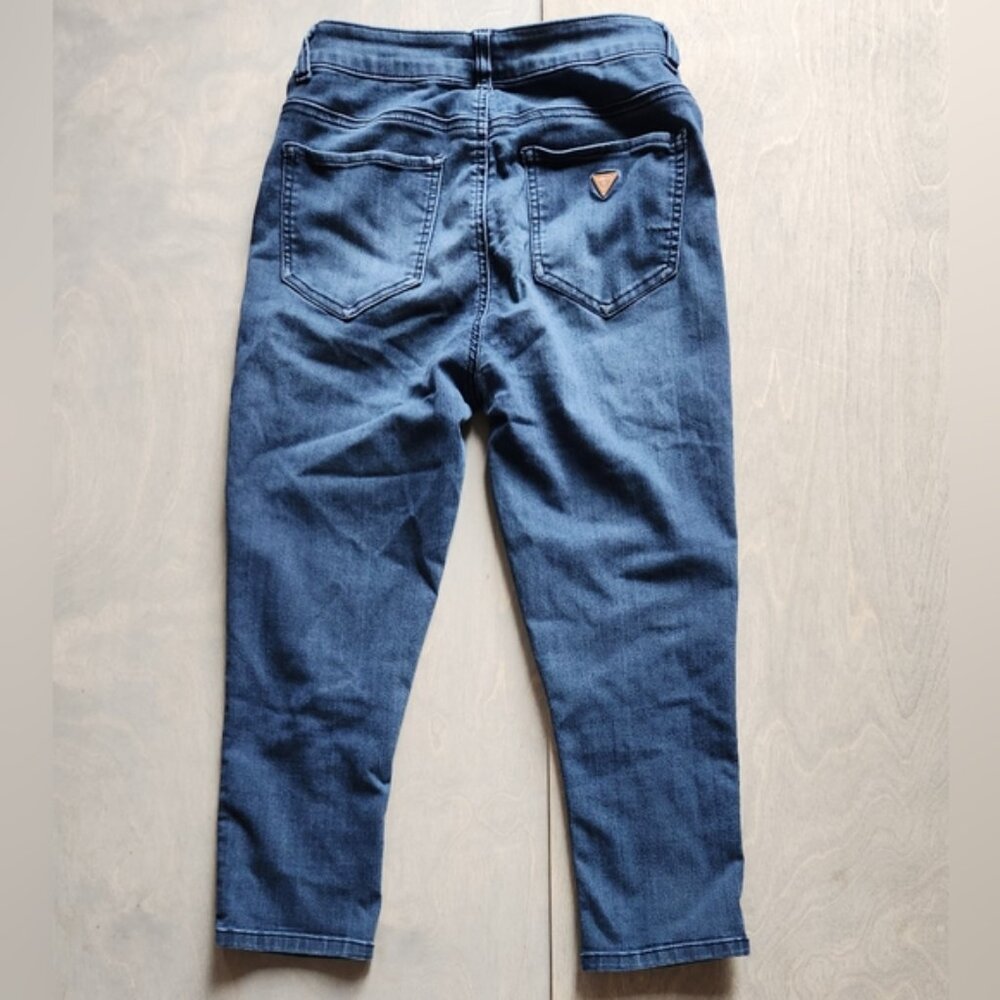 High Waisted Vintage Buttoned Jean Guess Capris 26 Tons Of Stretch. - Picture 9 of 11